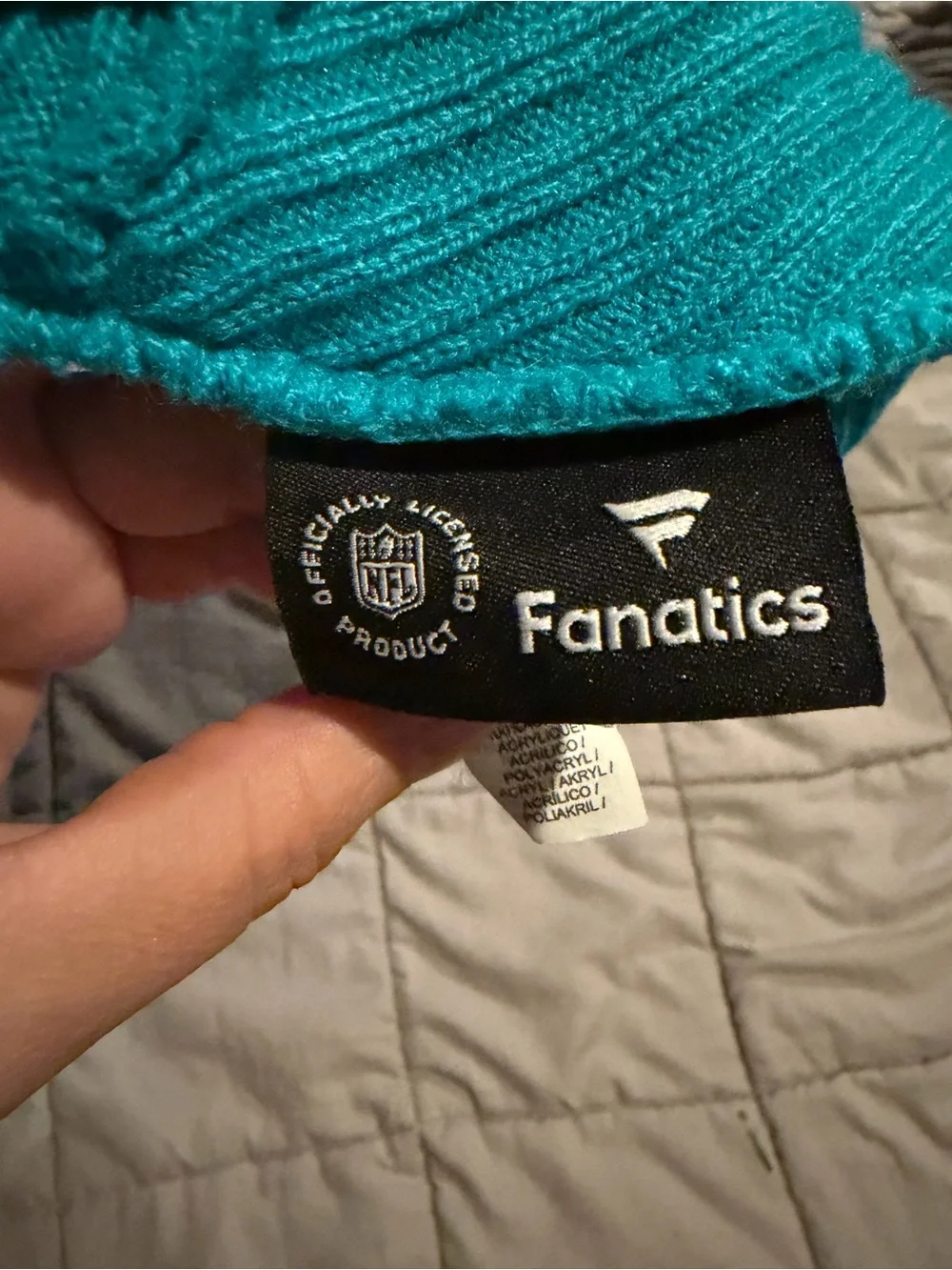 Fanatics Miami Dolphins Teal Rib Knit Kids Beanie